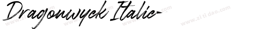 Dragonwyck Italic字体转换